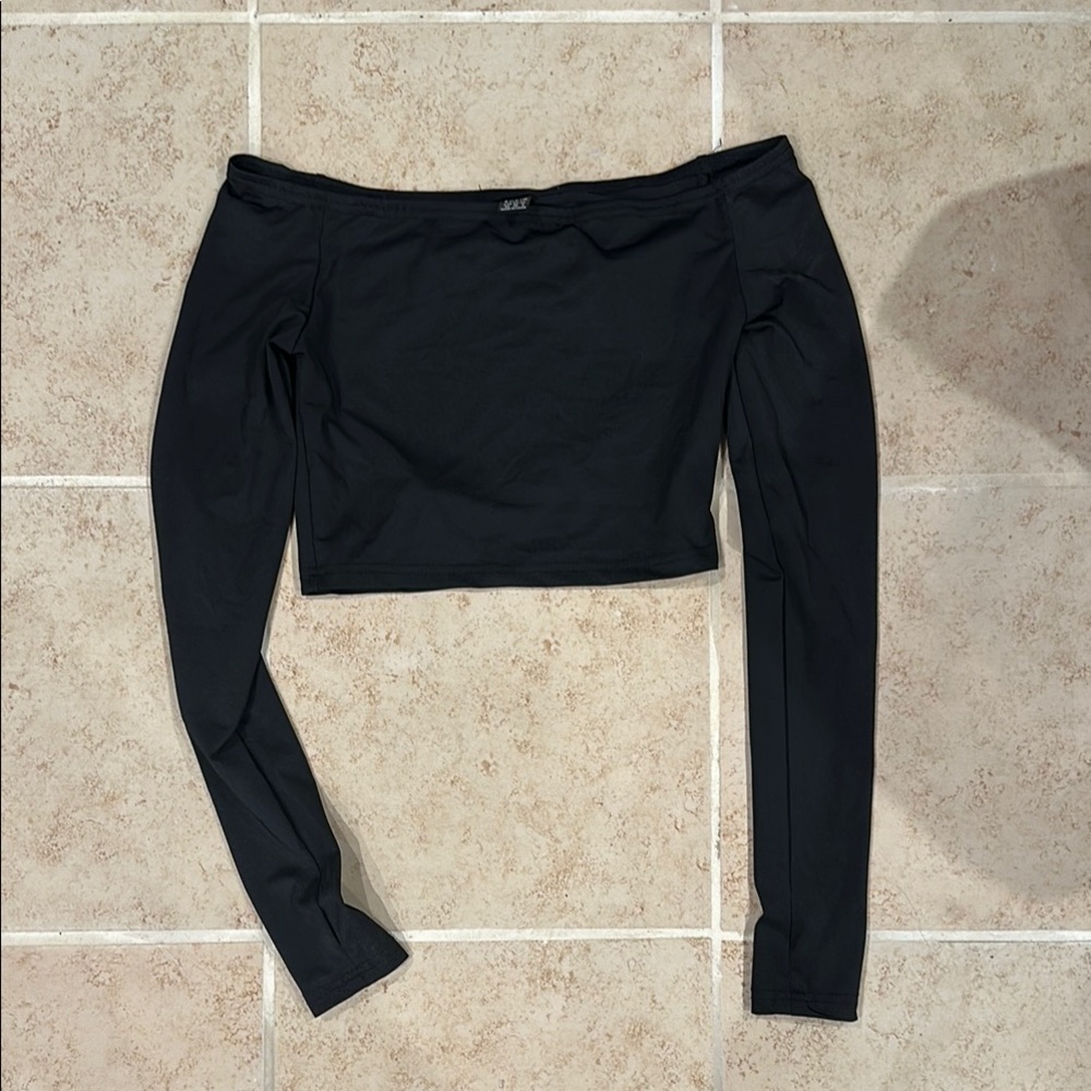 SHEIN Black Off-Shoulder Top